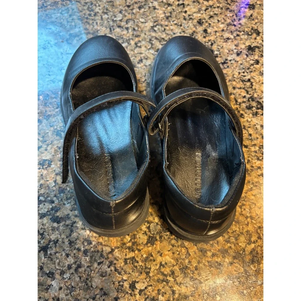 Nordstrom Kids Black Faux Leather Mary Jane School Uniform Dress Shoes size13